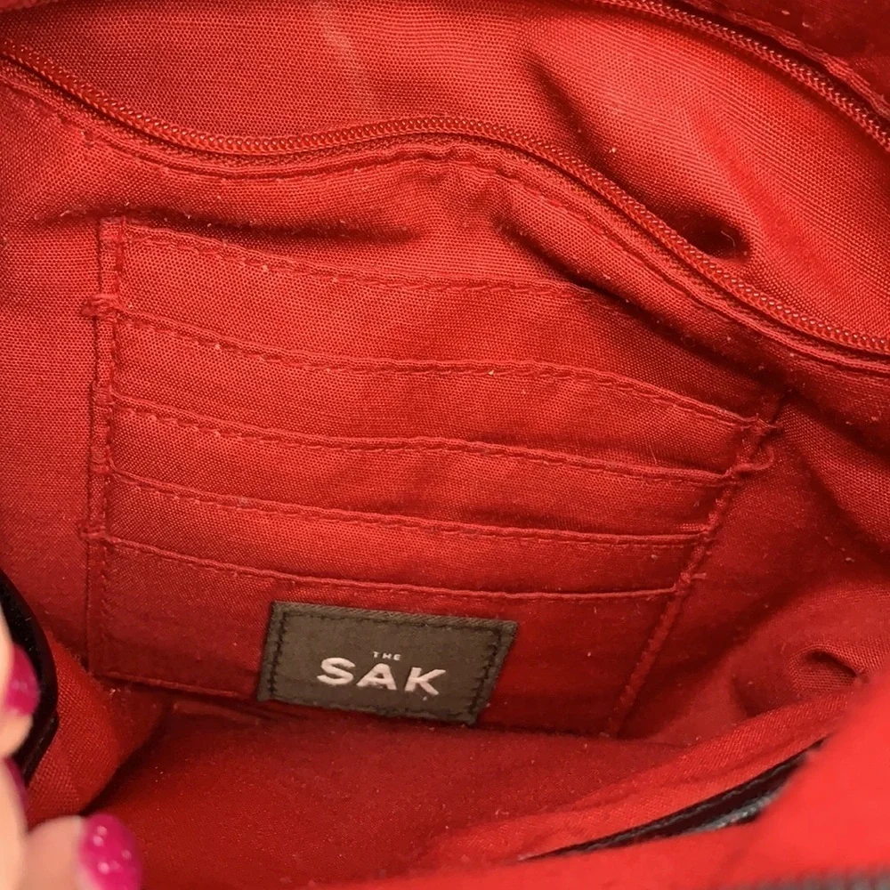 The SAK Black Nylon Handbag with Adjustable Strap